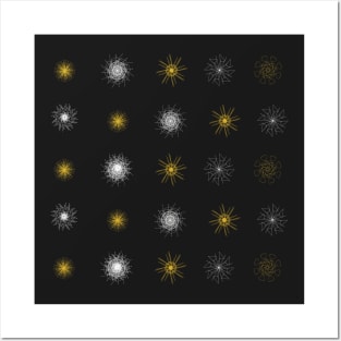 Snow flake pattern Posters and Art